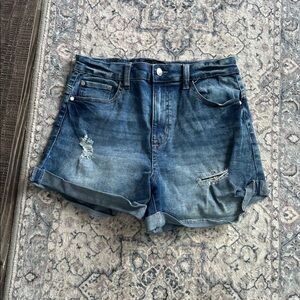 Kendall + Kylie destroyed denim jean shorts (7/28)